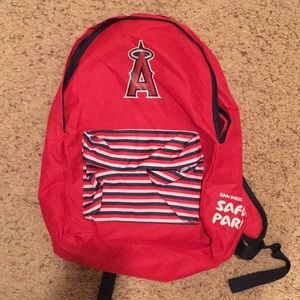 Angels red backpack
